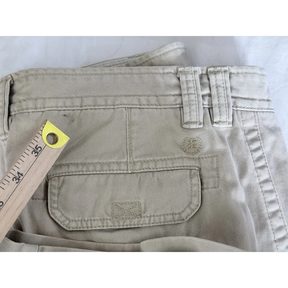 Izod Saltwater Cargo Shorts Men 36 Khaki Outdoors Hiking 10in Inseam